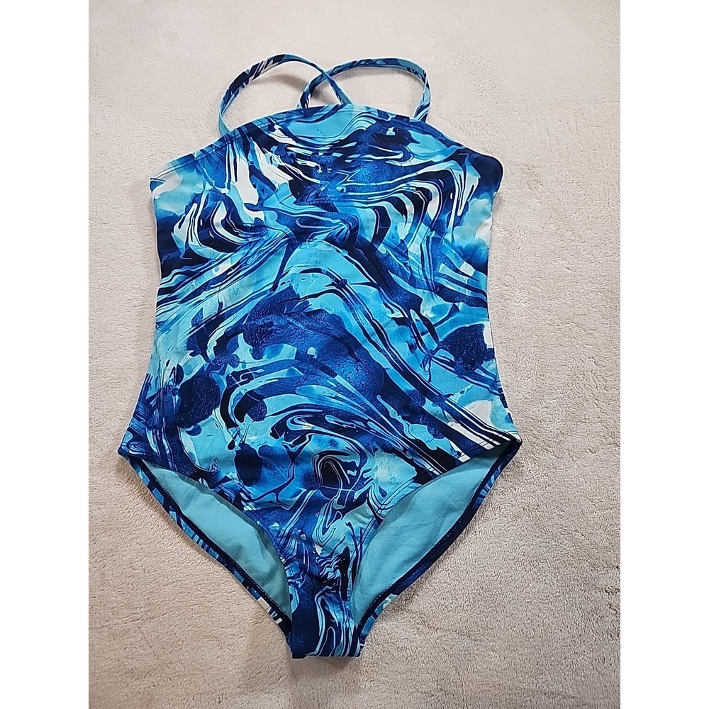Peyton Parker Swimsuit Multi Colored Blue Size 16